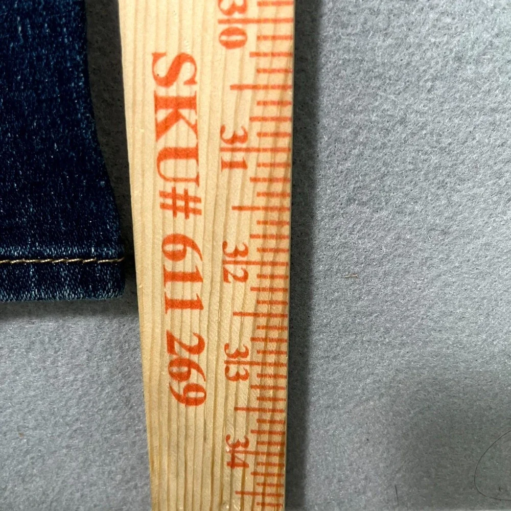 True Religion Johnny Jean Men 31 Blue Denim Stretch Medium Wash Straight Outdoor